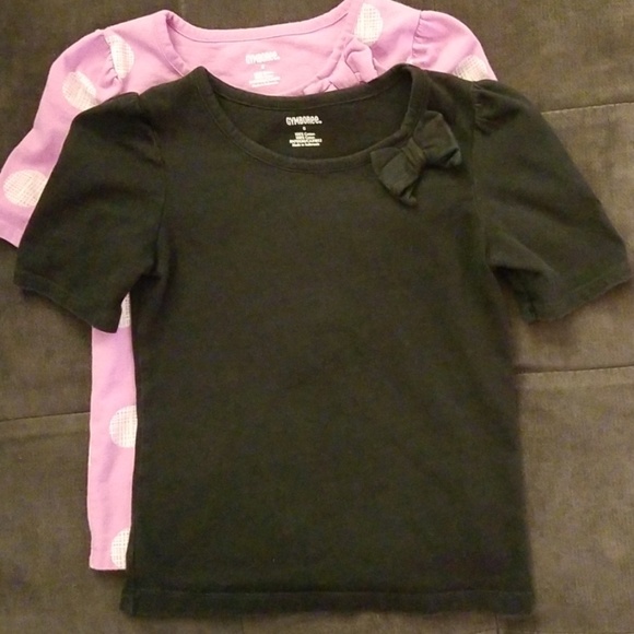 ⛔️SOLD⛔️Gymboree bow tops blk& lt mauve dots - Picture 2 of 3